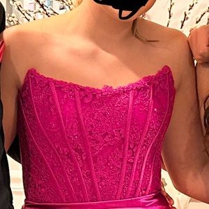 Sherri  Hill prom dress worn once. Fitted corset bodice. Silky feel.